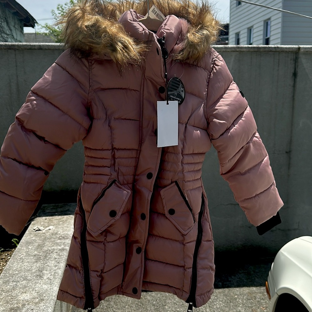 New DKNY girls coat with removable hood